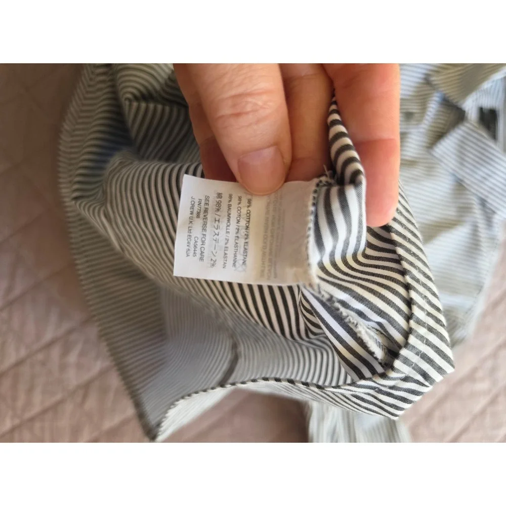 J. Crew Striped Resort Maximalist Preppy Old Money Cotton Button Shirt sz‎ L